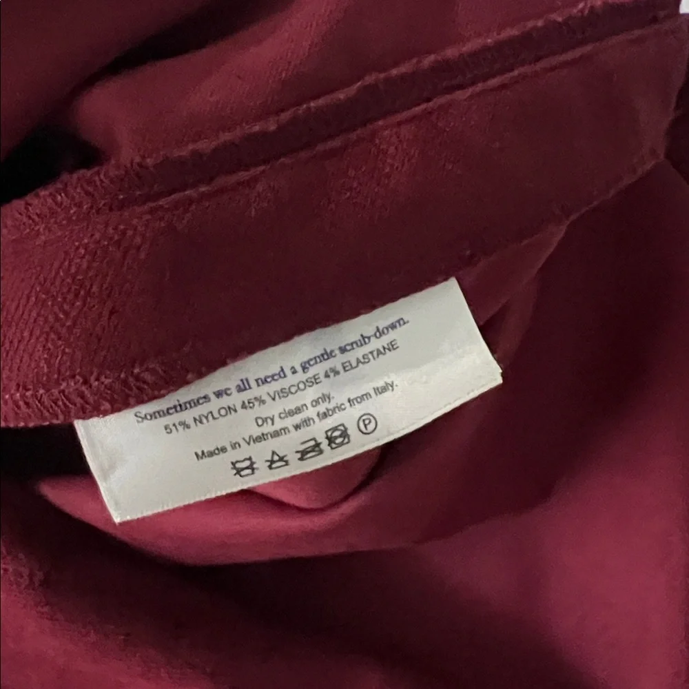 M.M. Lafleur Sadie 2.0 Maroon Red Classy Twist Shoulder Blouse Top XS - Picture 9 of 9